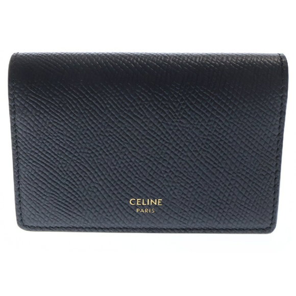 Celine Black Case Holder Leather Business - Picture 1 of 5